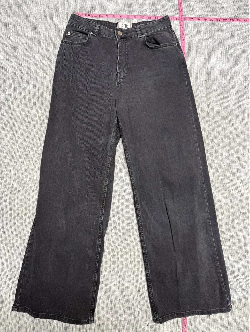 BDG Women's Black Wide Leg Jeans 100% Cotton Size 27